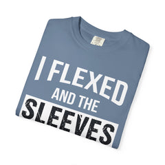 I Flexed Sleeves Statement T-Shirt - Premium Gym Humor Tee