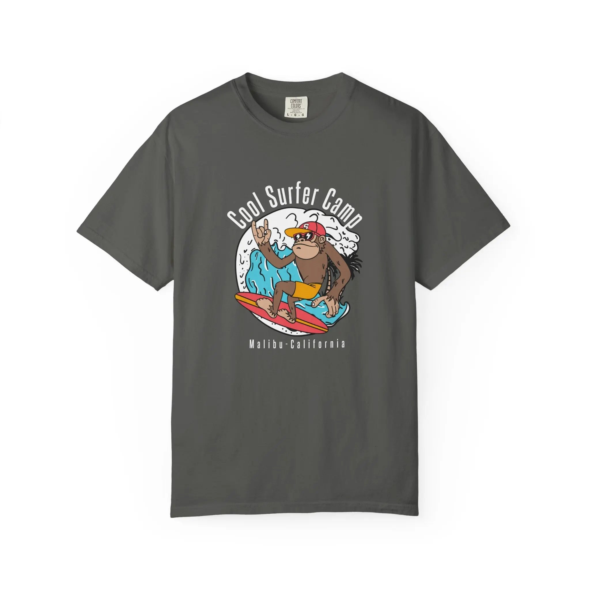 Malibu California Cool Surfing Monkey Graphic Casual Wear T-Shirt - Sinful Threads