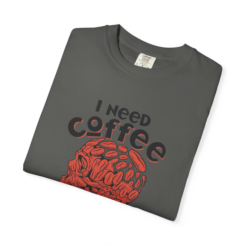 Coffee Skull Shirt - Funny Bold Graphic - Caffeine Addict Tee - Sinful Threads