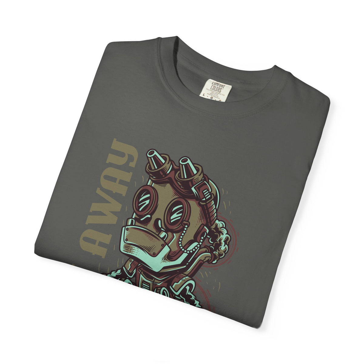 Fly Away Einstein Robot On Skateboard Illustration T-Shirt