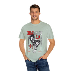 Anime Manga Tee - Black White Sword Design - Japan Gift