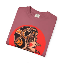 Biker Girl Shirt - Tattoo Flower Tee - Motorcycle Art Gift