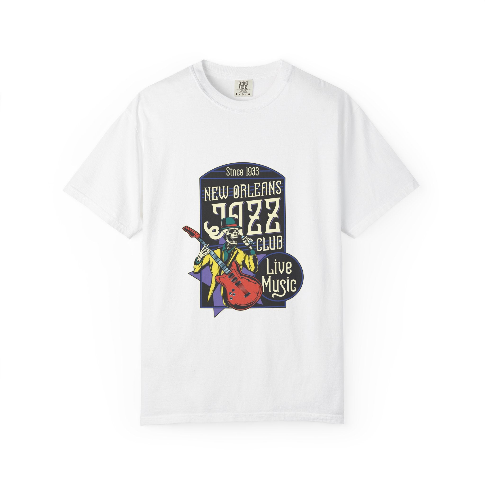 New Orleans Jazz Shirt - Jazz Club Skull Tee, NOLA Music Gift - Sinful Threads