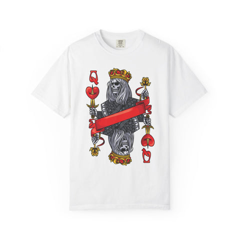 Red Queen T-shirt – Skull Graphic Top – Queen of Hearts