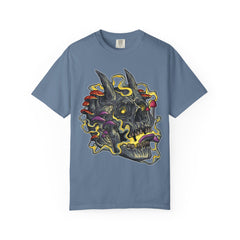 Gothic Mushroom Tee - Horned Skull Deathcore Shirt Gift