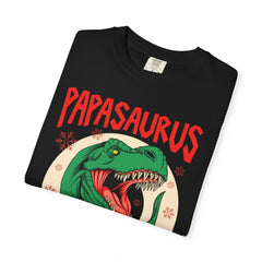 Christmas Papasaurus Shirt - Festive T-Rex Tee Holiday Gift