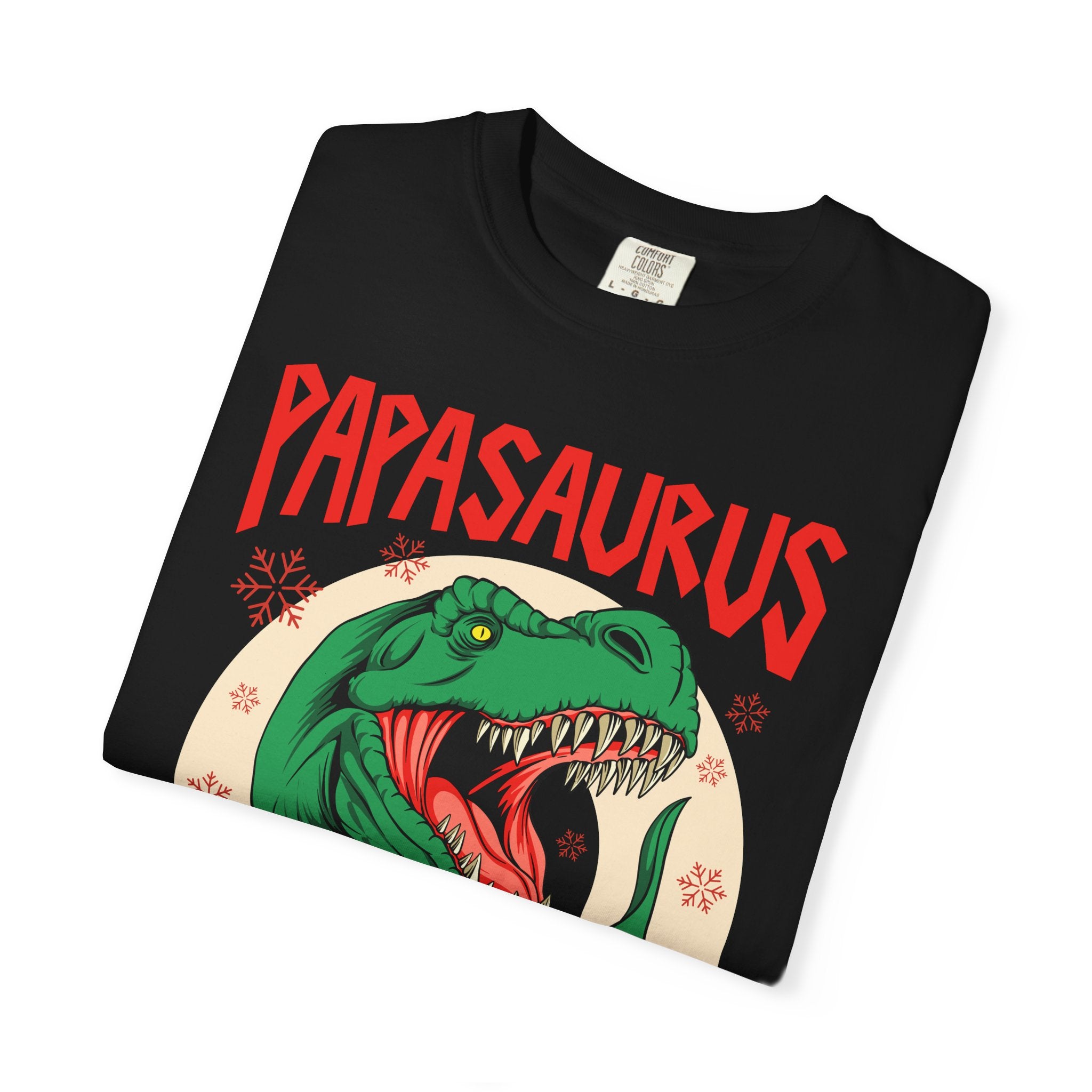 Christmas Papasaurus Shirt - Festive T-Rex Tee Holiday Gift - Sinful Threads