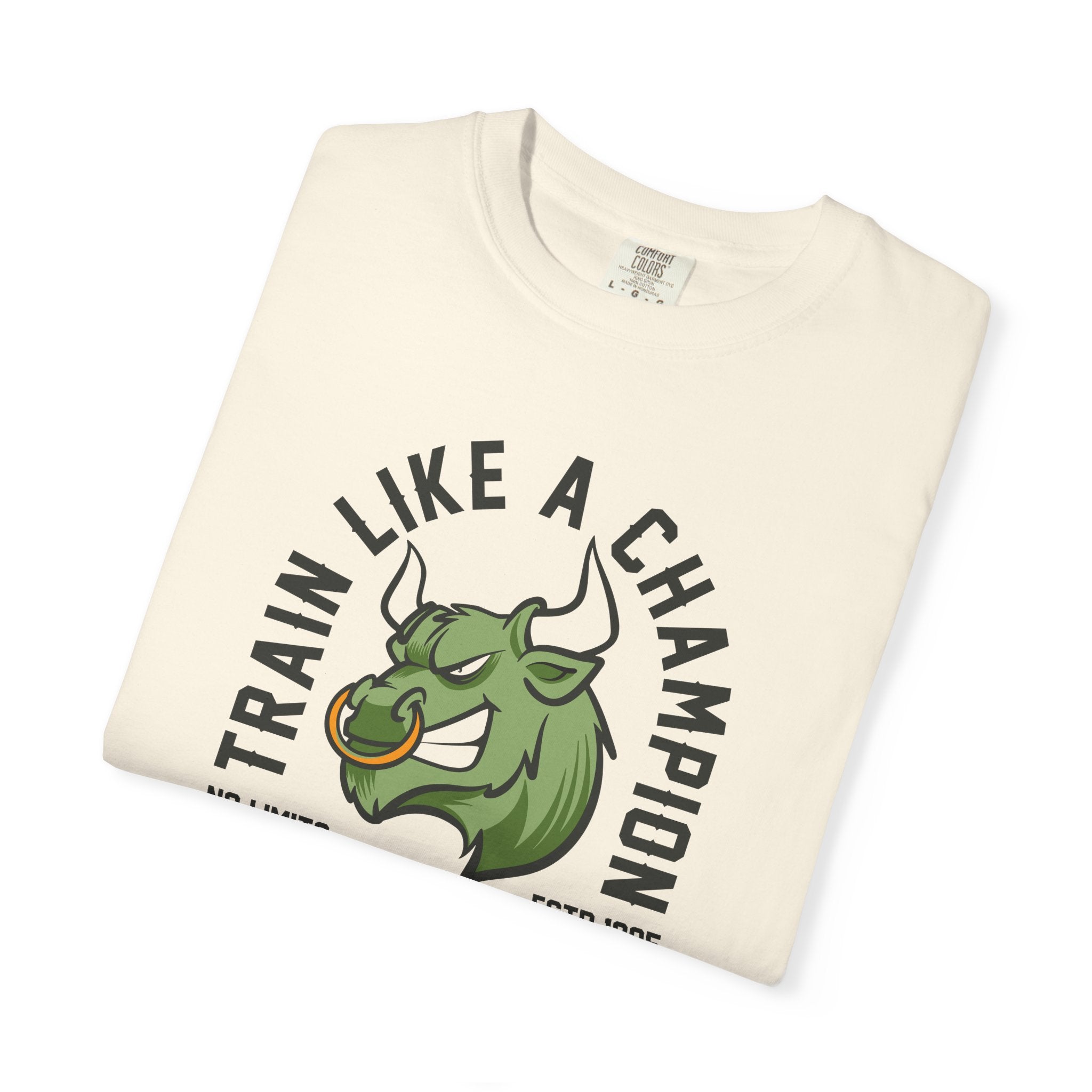 Train Like A Champion Vintage Bull T Shirt - Retro Gym Tee - Sinful Threads