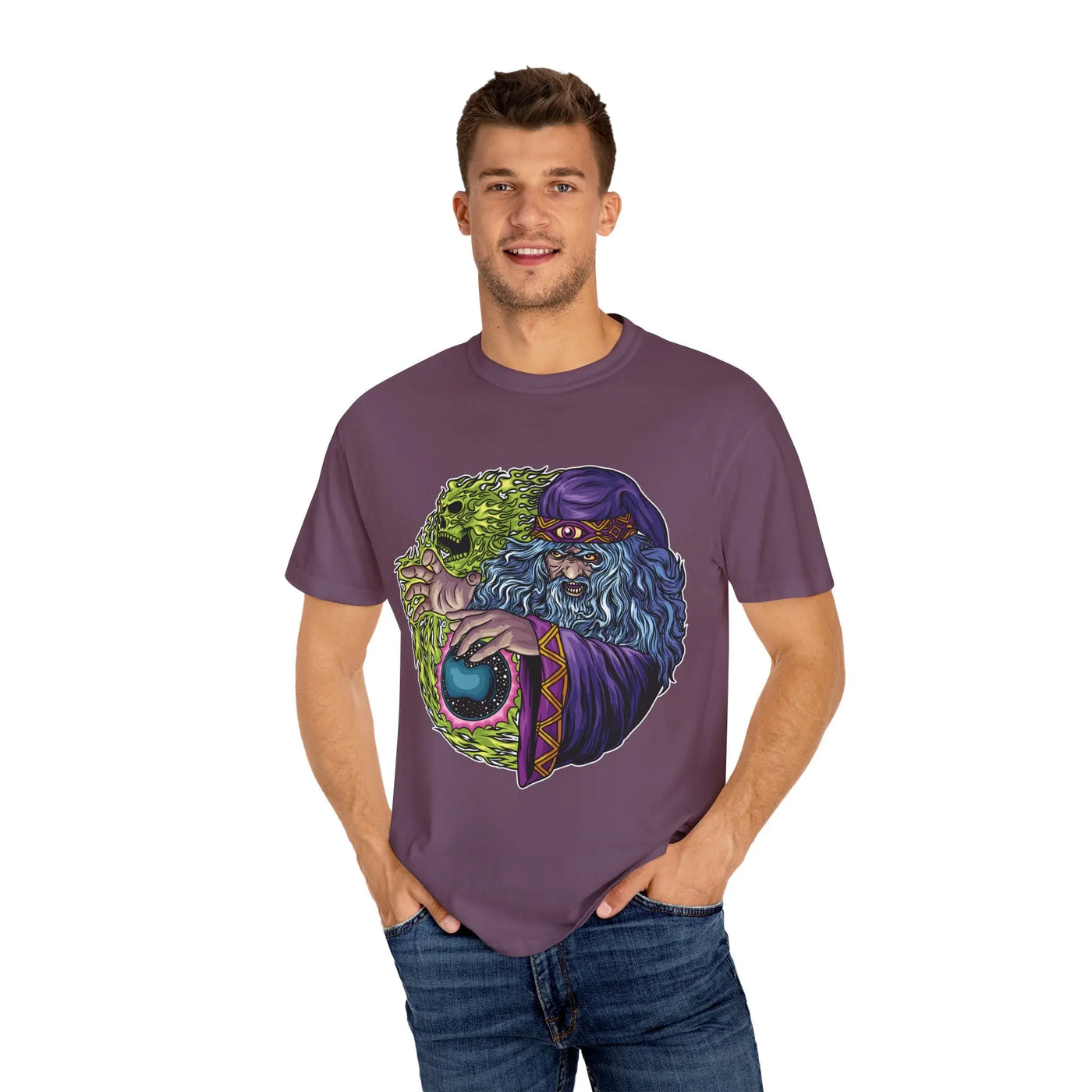 Mystic Skull Shirt – Sorcerer Skull Tee Magic - Sinful Threads