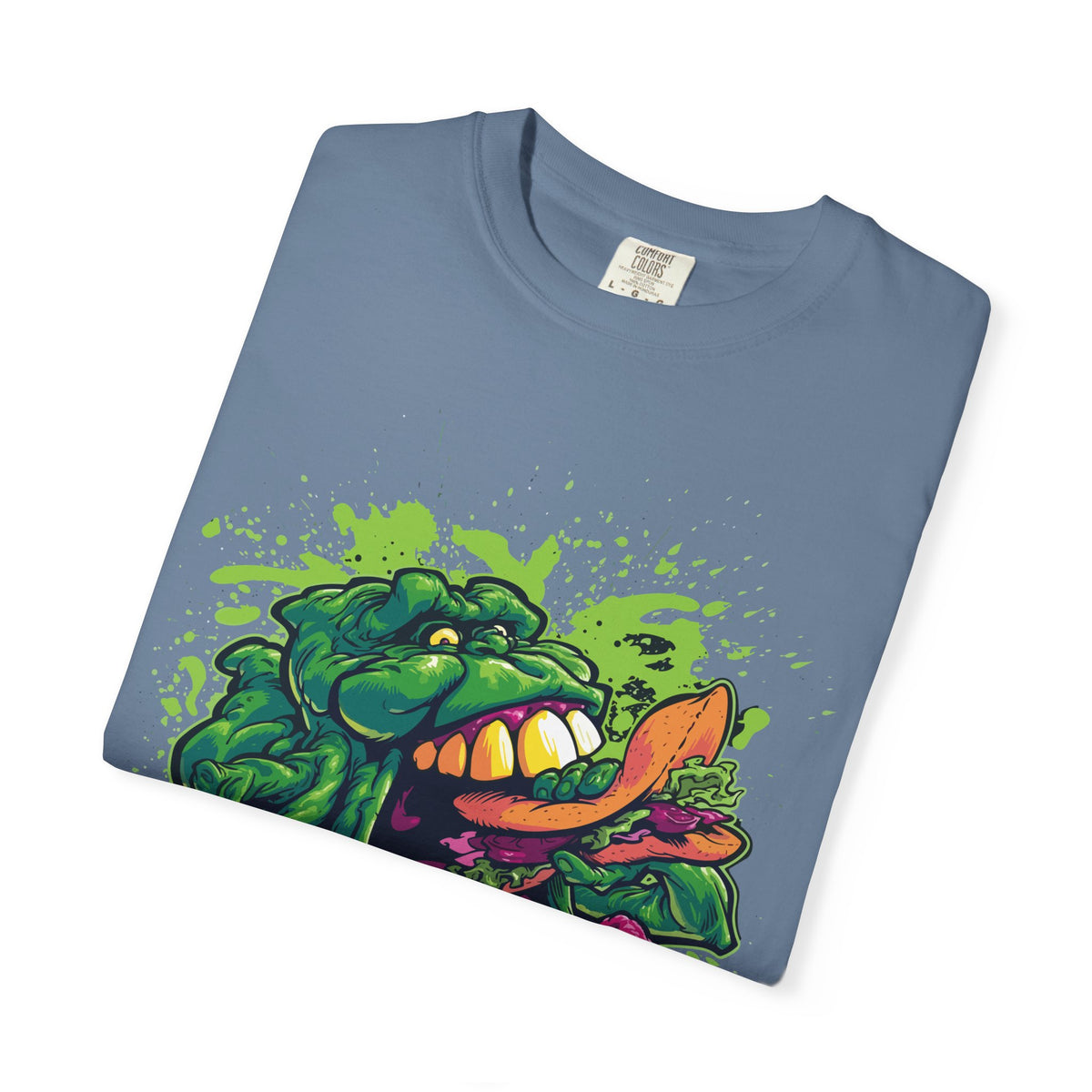 Green Slimy Ghost Tee – 80s Movie Fan Shirt with Humor