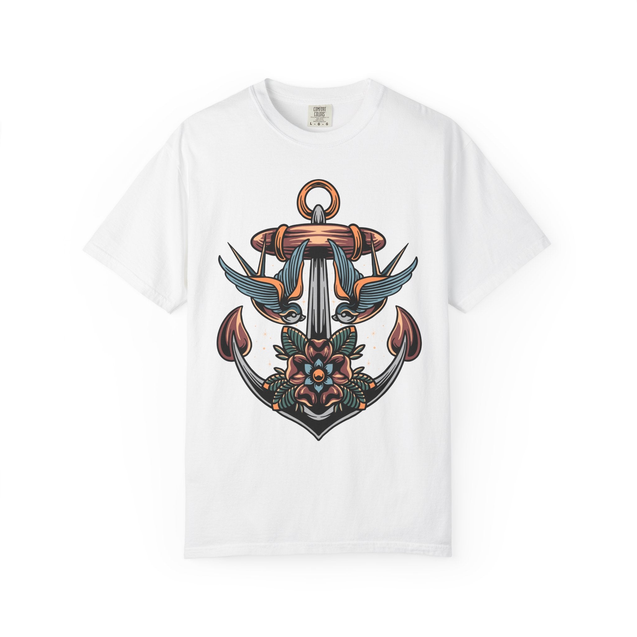 Nautical Anchor Shirt - Tattoo Style Tee, Maritime Gift - Sinful Threads