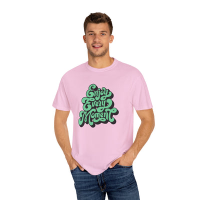 Groovy Graphic Tee - Enjoy Every Moment - Positive Vibe Gift - Sinful Threads