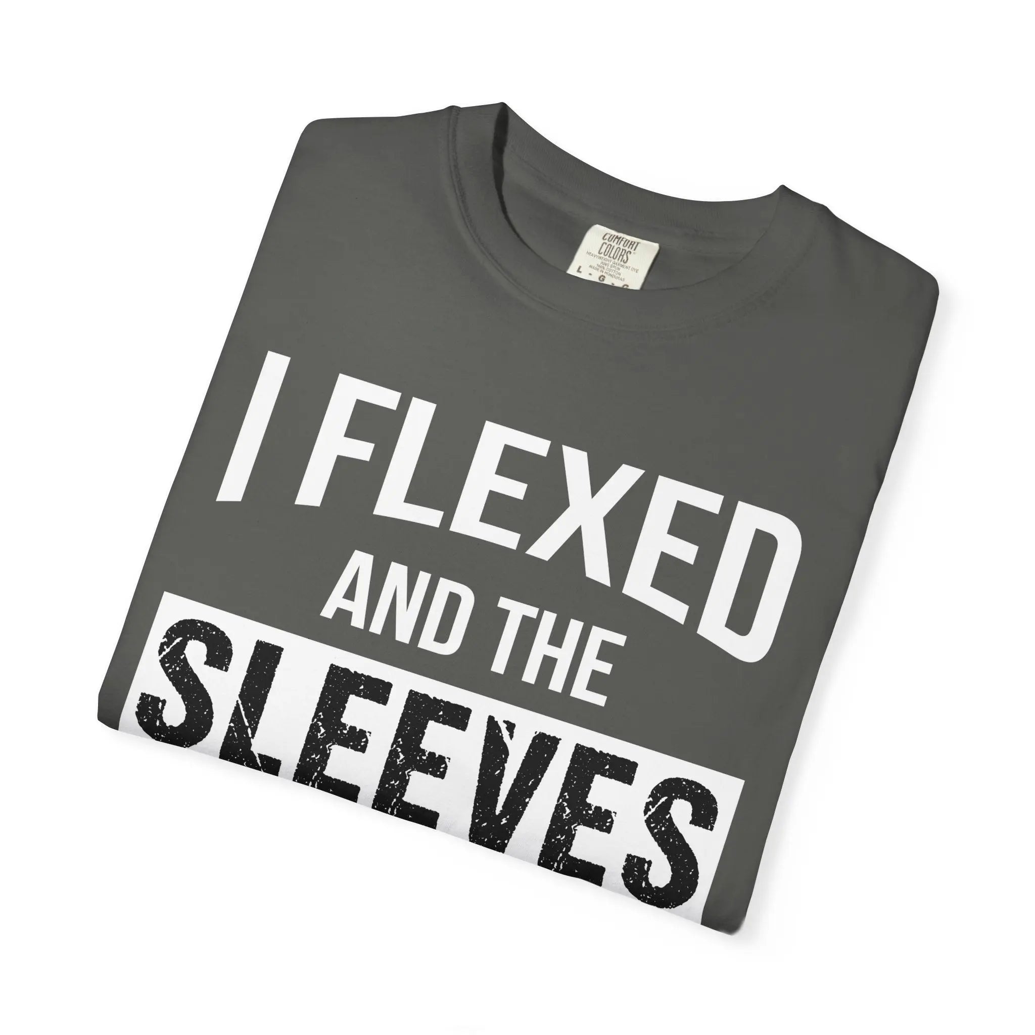 I Flexed Sleeves Statement T-Shirt - Premium Gym Humor Tee Printify
