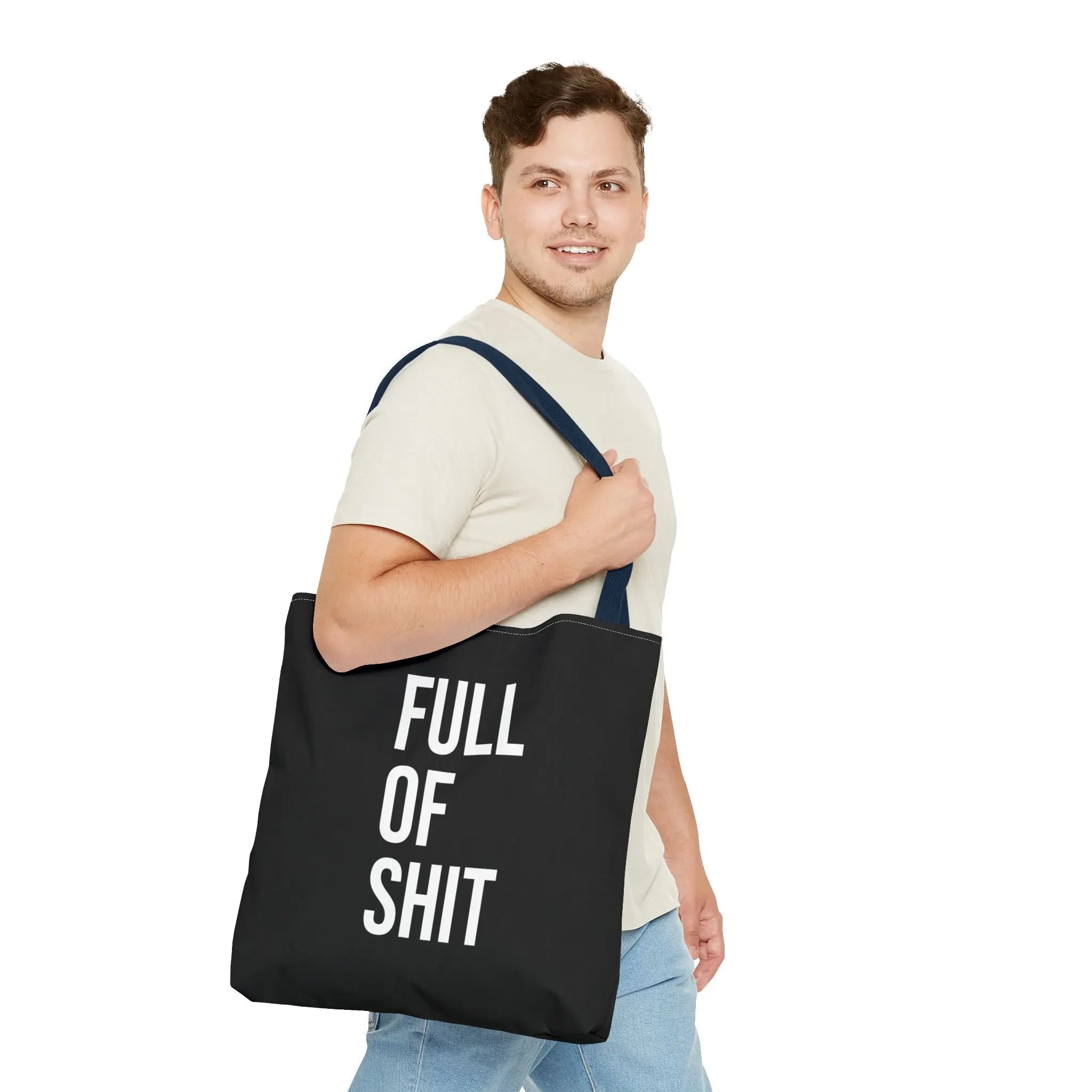 Sarcastic Tote Bag - Full Of Shit Funny Quote Canvas Bag Printify