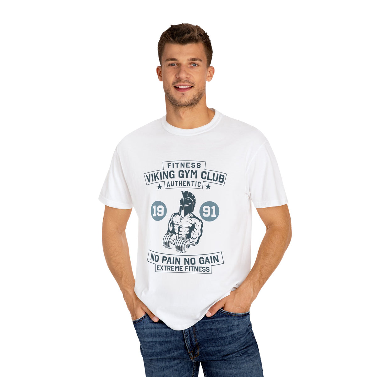 Fitness Viking Gym Club Graphic Design Authentic T-Shirt