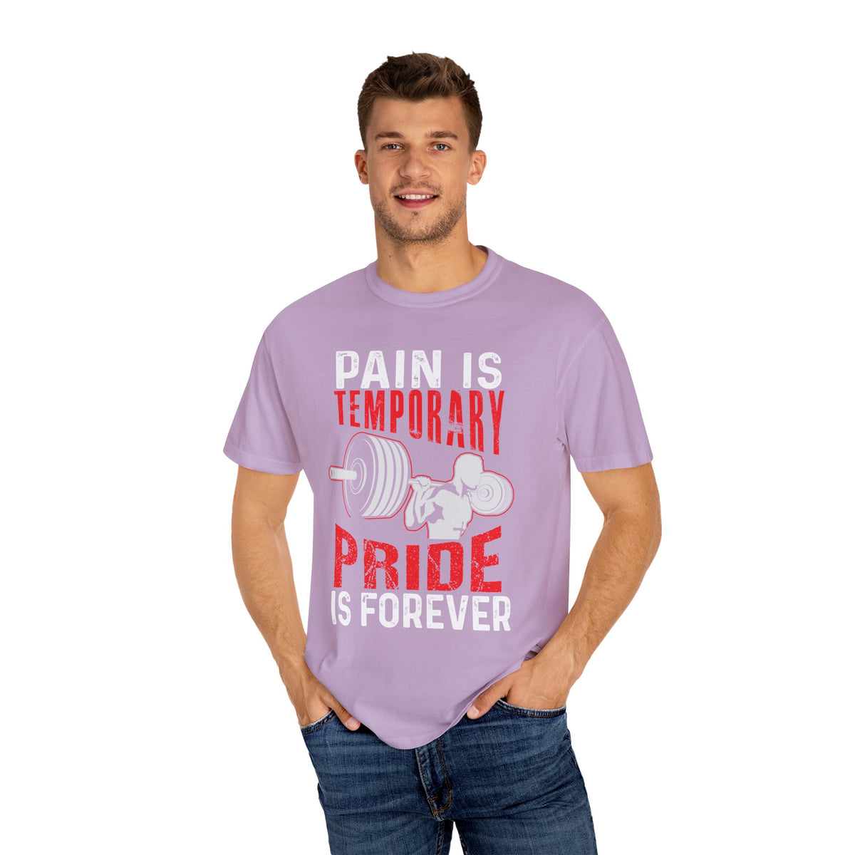 Pain is Temporary Pride Forever Gym Motivation Tee - Premium
