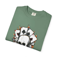 Skull Playing Cards Dice Gambling Casino Design T-Shirt