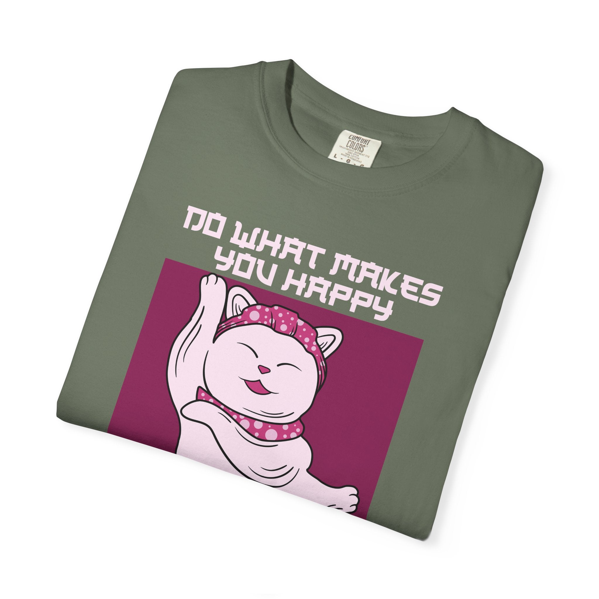 Lucky Cat Shirt - Maneki Neko Tee - Happy Quote Gift - Sinful Threads