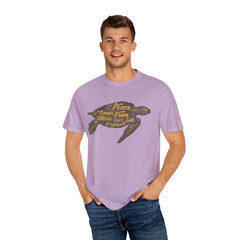 Sea Turtle Peace Comes From Within Design Graphic T-Shirt - Sinful Threads