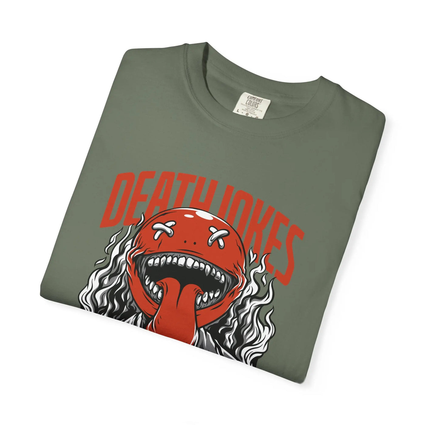 Death Jokes Graphic Tee with Unique Artwork T-Shirt - Sinful Threads