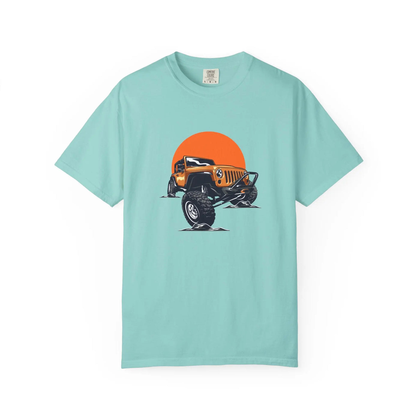 Adventurous Off Road Car Sunset Graphic Design T-Shirt - Sinful Threads