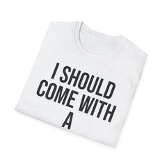 Warning Label Graphic Tee - Funny Sarcasm Shirt