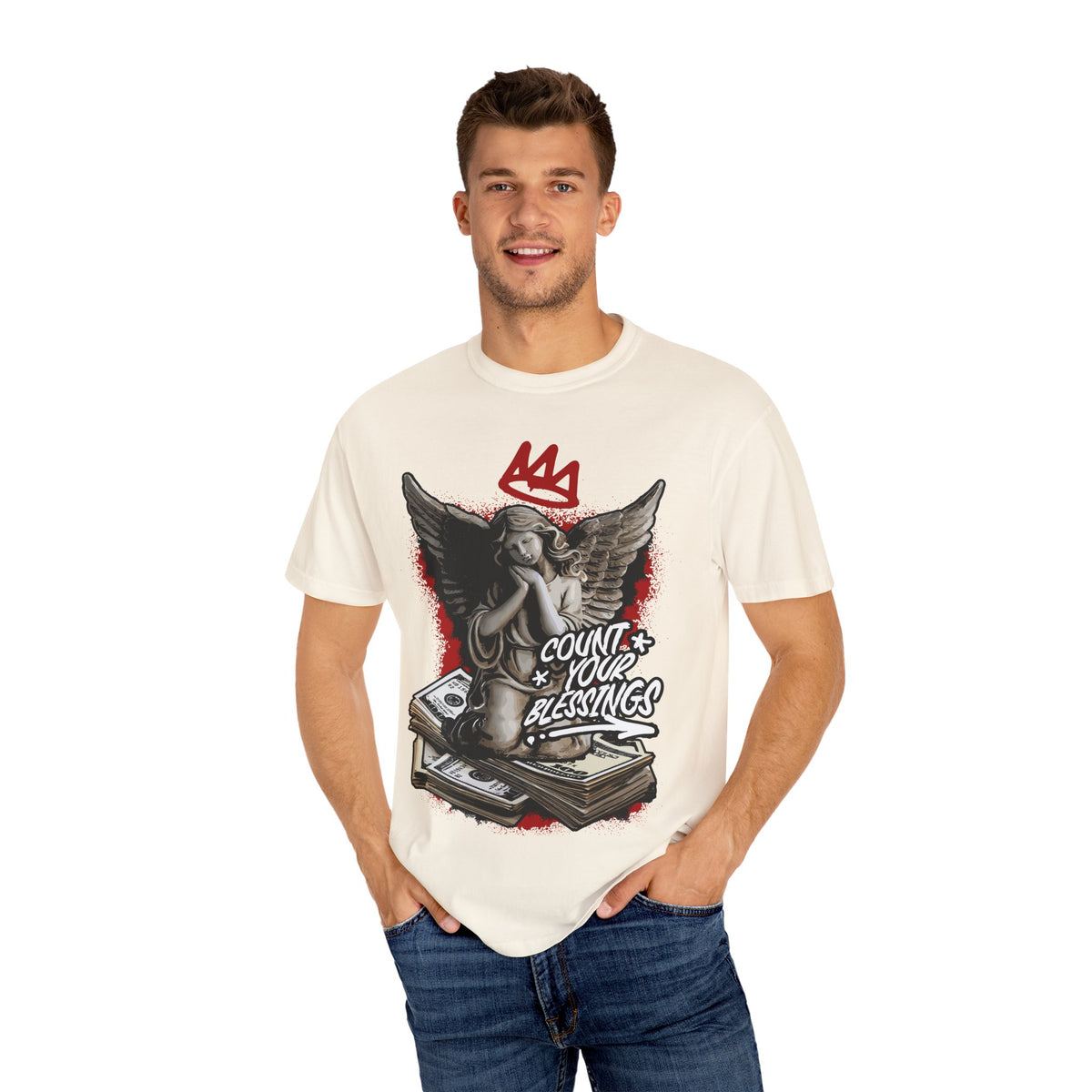 Count Your Blessings Angel Tee – Crown Inspired Shirt - Sinful Threads