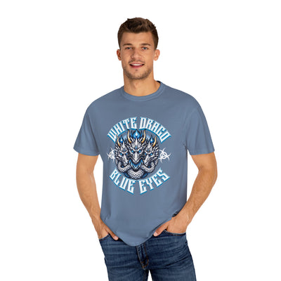 Dragon Art Tee - Blue-Eyed Three-Headed Fantasy Gift - Sinful Threads