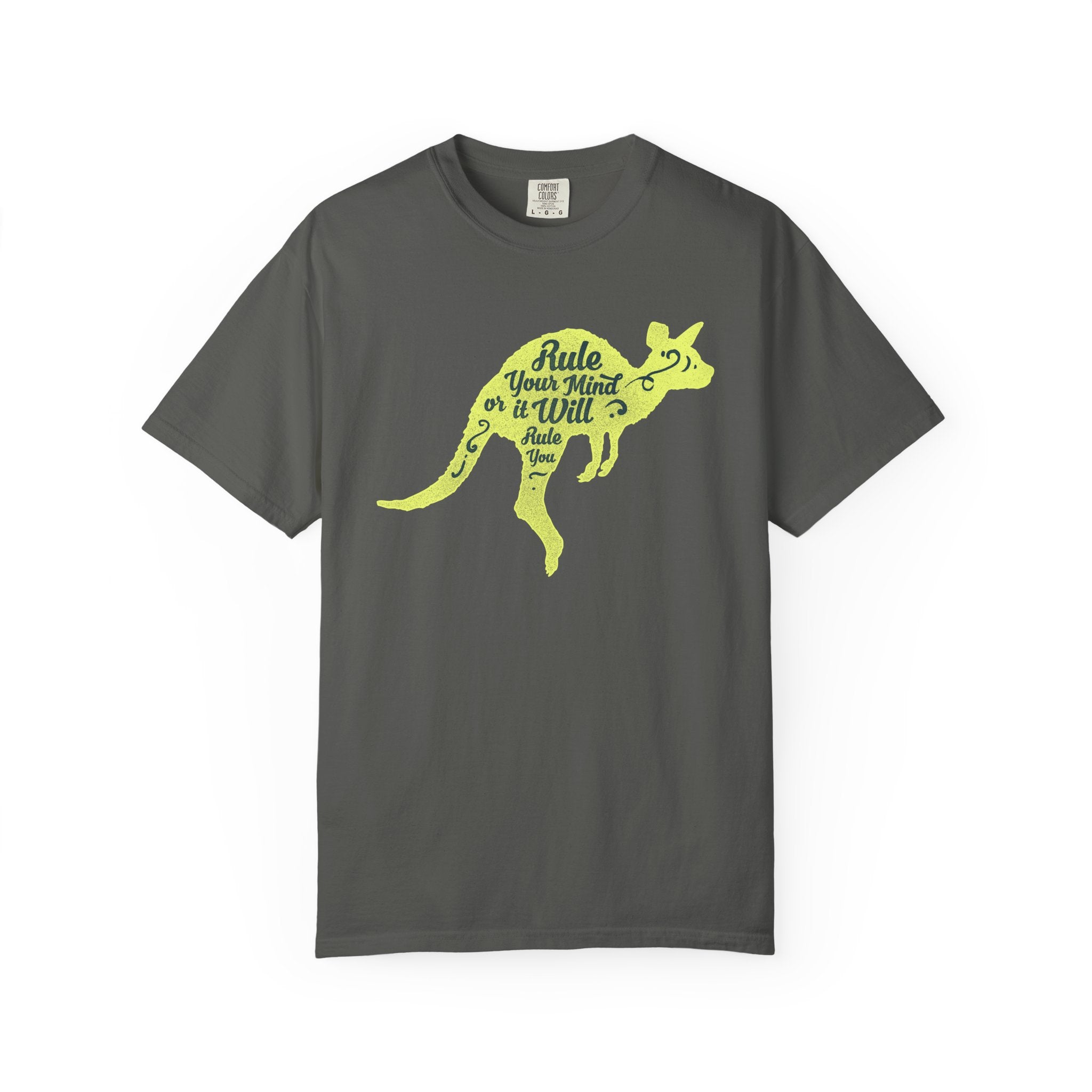 Kangaroo Silhouette with Mental Rules Greatness T-Shirt - Sinful Threads