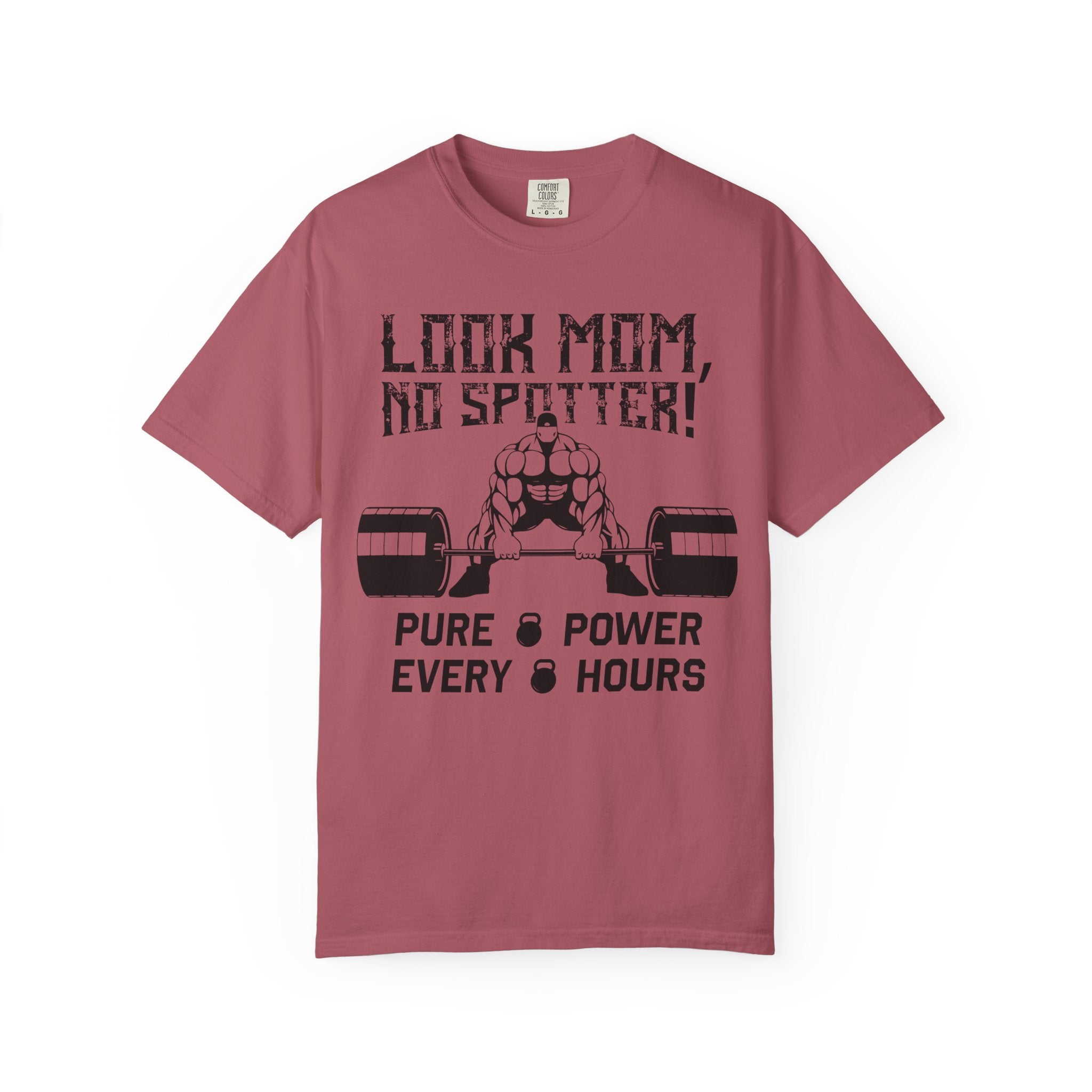 Look Mom No Spotter T-Shirt - Funny Gym Gift - Sinful Threads