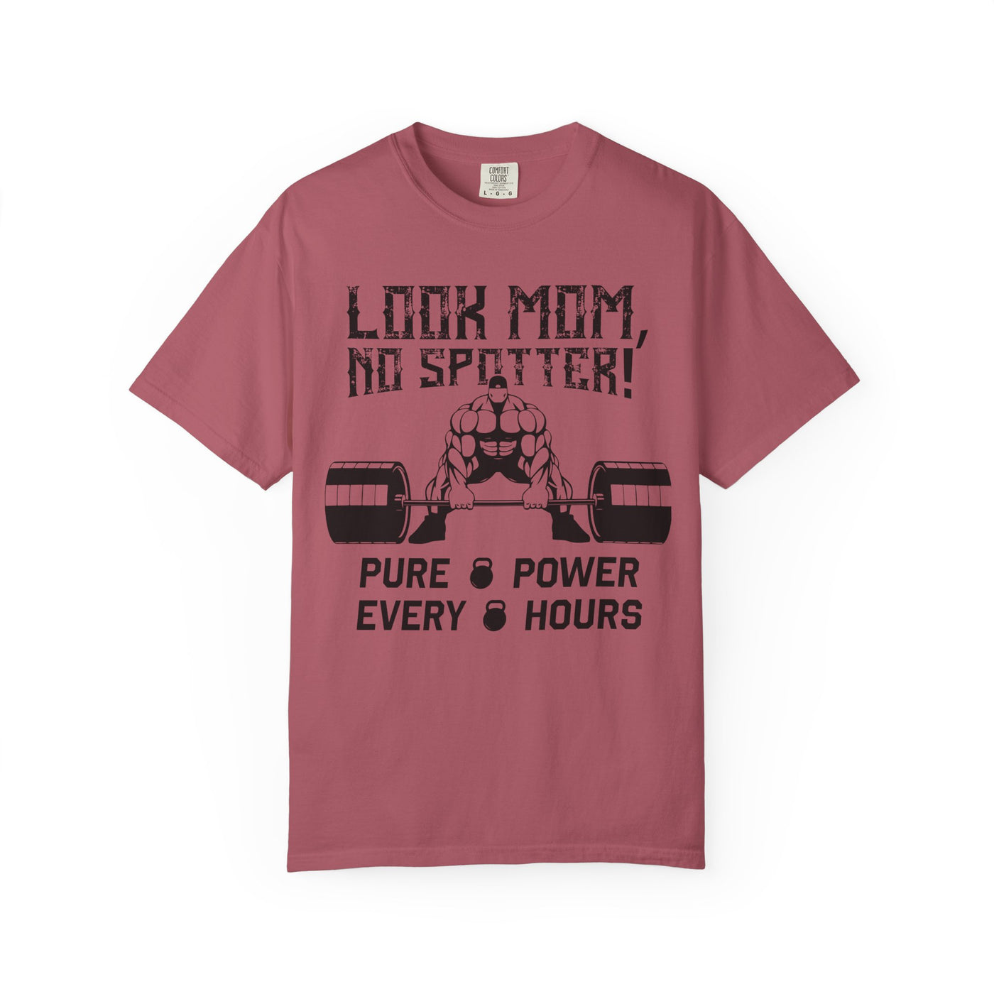Look Mom No Spotter T-Shirt - Funny Gym Gift - Sinful Threads