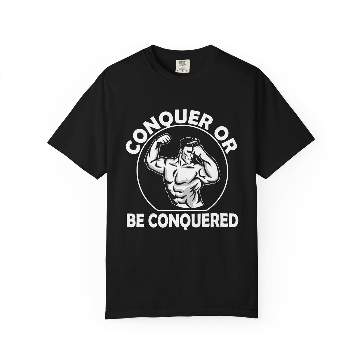 Conquer Fitness Motivation Graphic T-Shirt - Victory Design