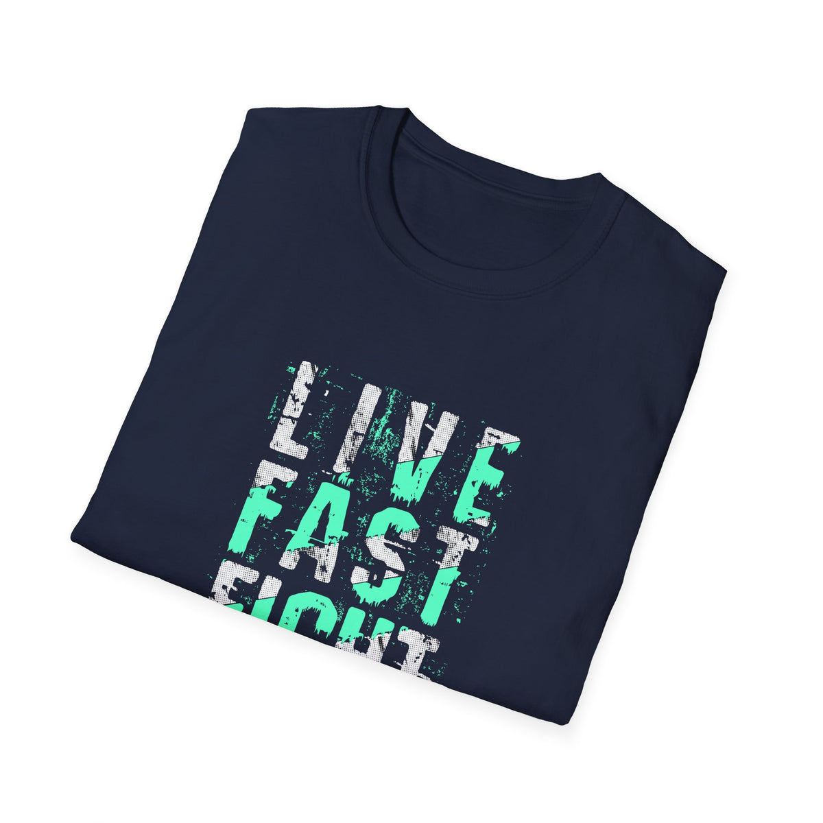 Live Fast Fight Hard Motivational Sports Tee - Action Mindset