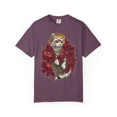 Occult Cat Tee - Weirdcore Ouija Shirt - Floral Graphic