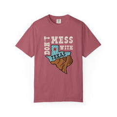 Dont Mess With Texas Map Novelty Design Humor T-Shirt