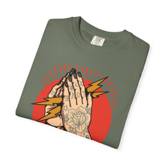 Praying Hands Shirt - Traditional Flash Art Tee - Tattoo Gift
