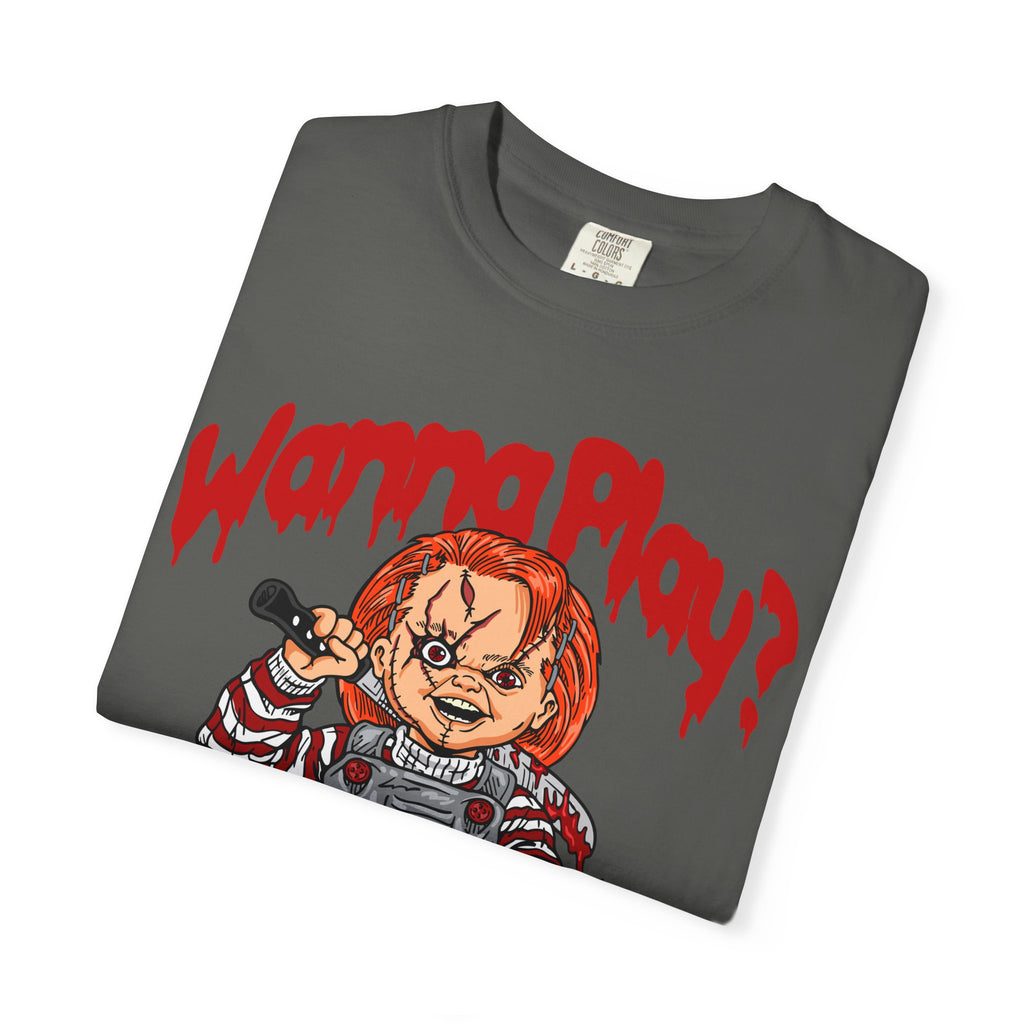 Chucky Doll Shirt - Wanna Play Horror Tee for Movie Fans - Sinful Threads