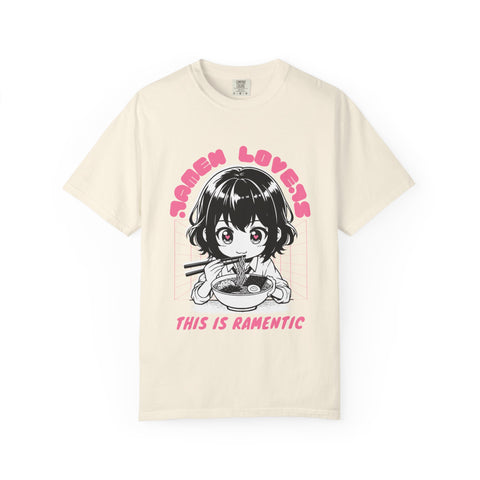 Ramen Lovers Tee - Romantic Anime Girl - Kawaii Gift