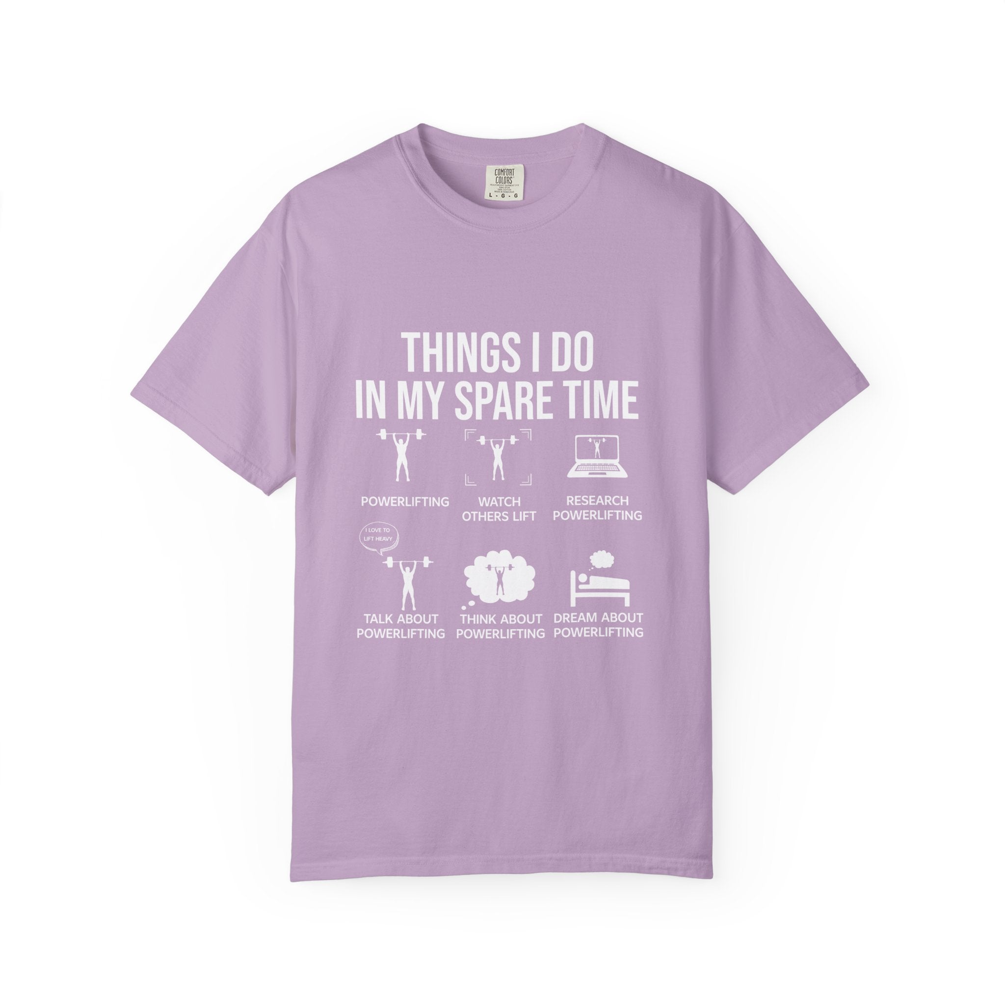 Things I Do Powerlifting T-Shirt - Funny Gym Gift - Sinful Threads