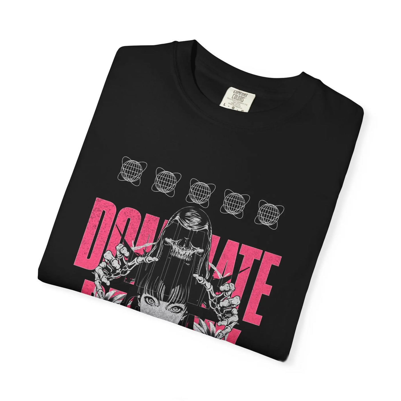 Gothic Skull Tee - Fearless Dark Anime Aesthetic Girl - Sinful Threads