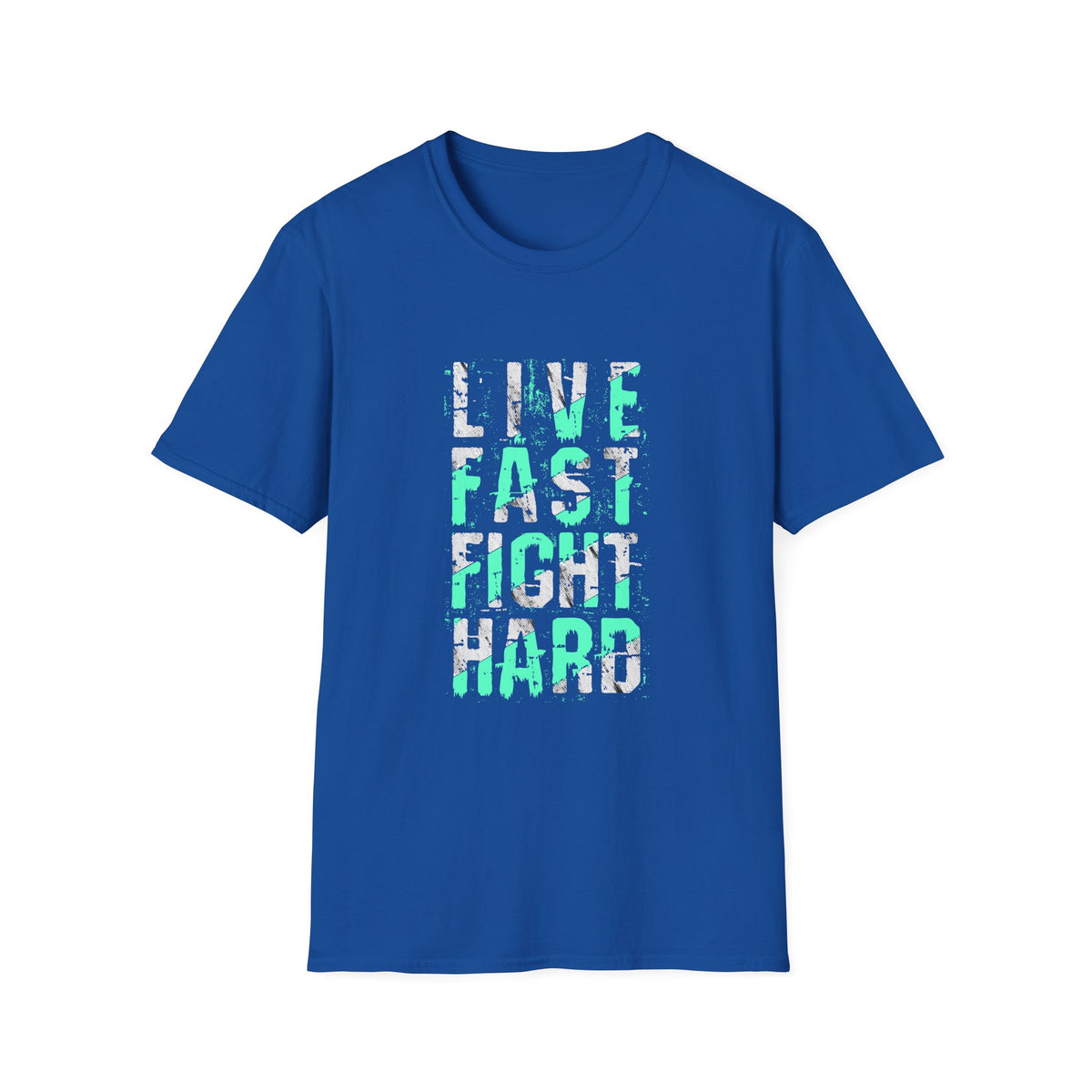Live Fast Fight Hard Motivational Sports Tee - Action Mindset