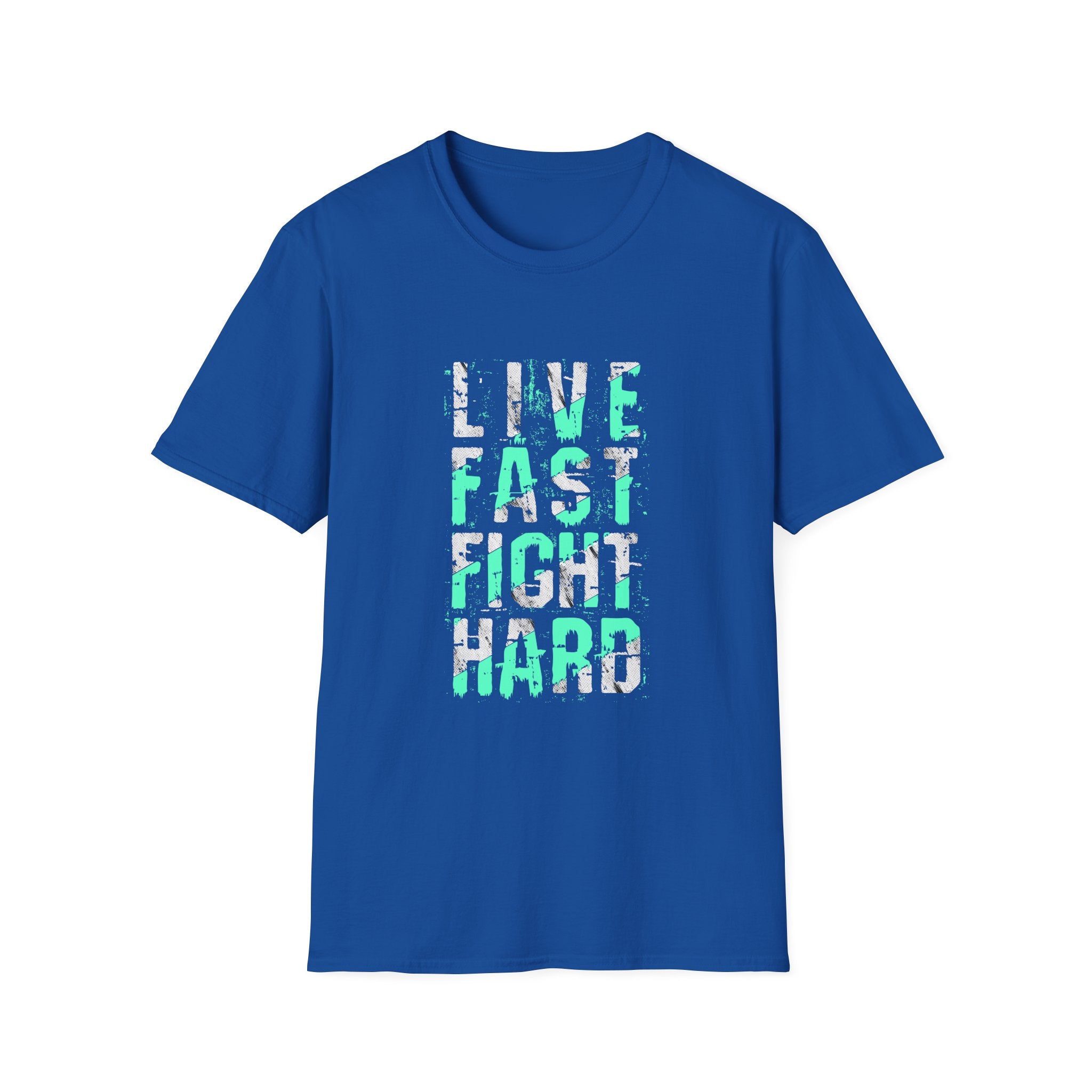 Live Fast Fight Hard Motivational Sports Tee - Action Mindset - Sinful Threads