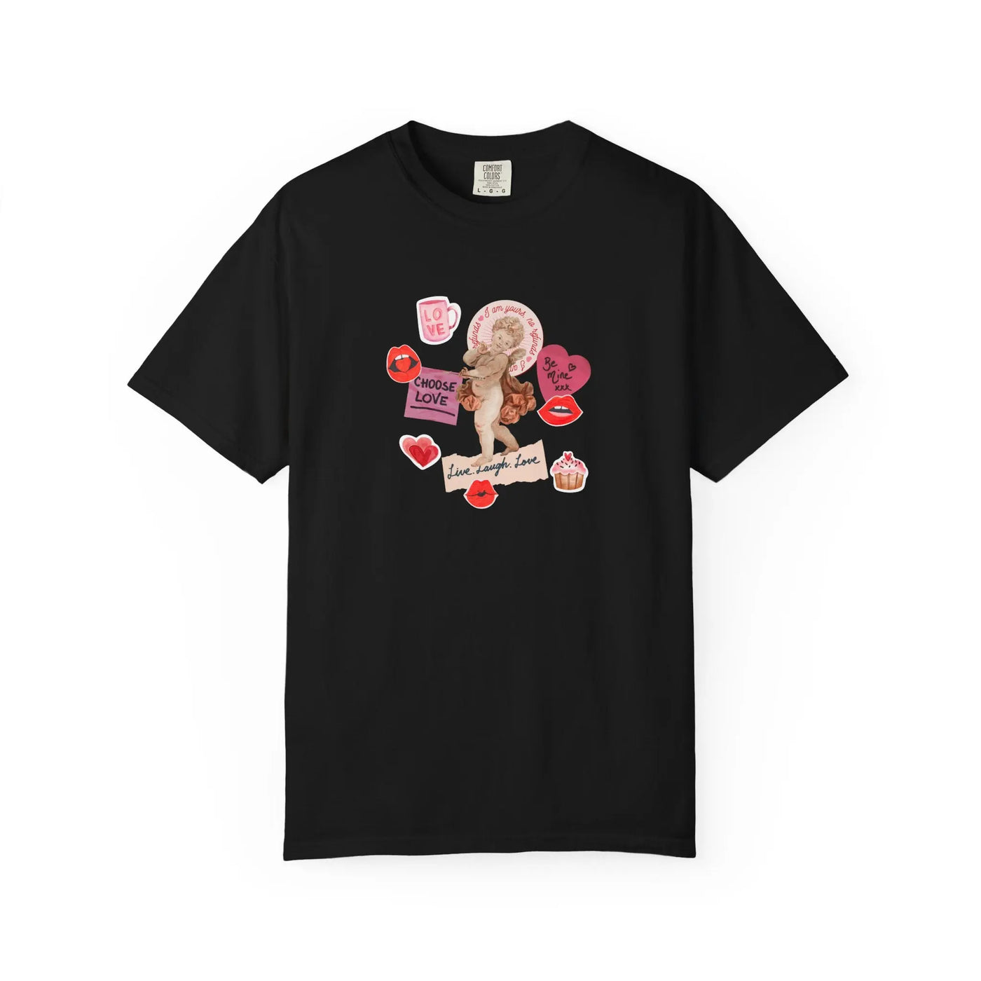 Romantic Graphic Cupid Love Quotes Valentine T-Shirt - Sinful Threads