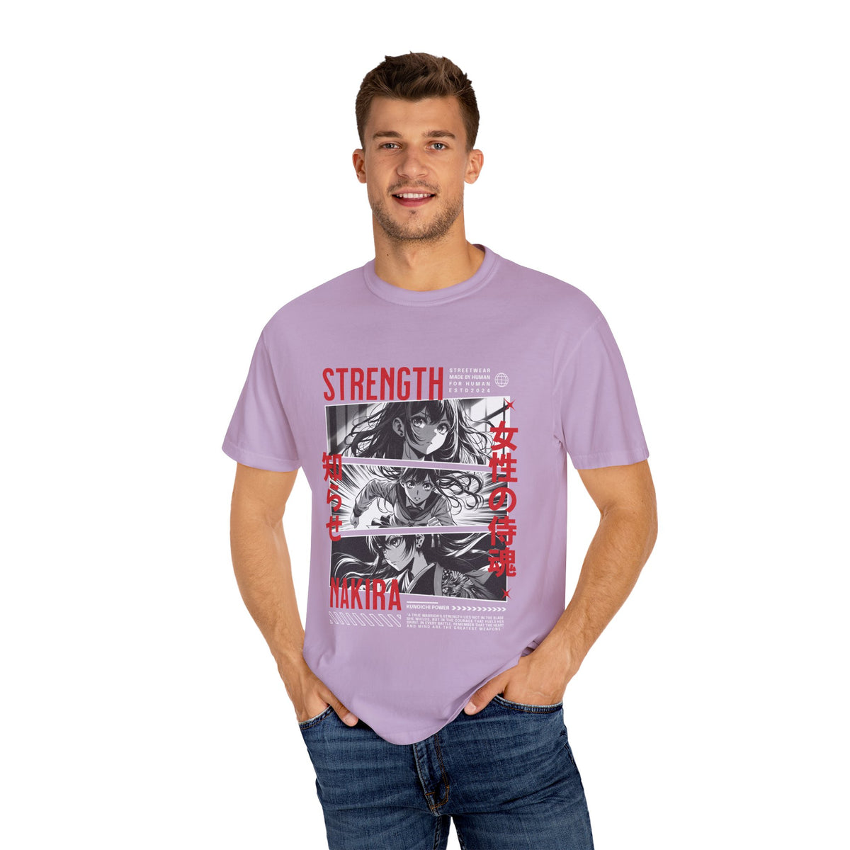 Strength Manga Tee - Cool Girl Samurai - Warrior Gift