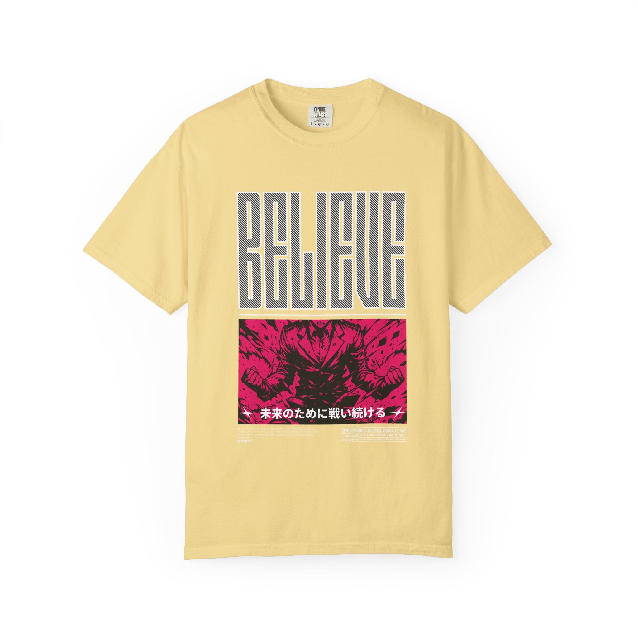 Believe Anime Tee - Bold Japanese Motivational - Gift - Sinful Threads