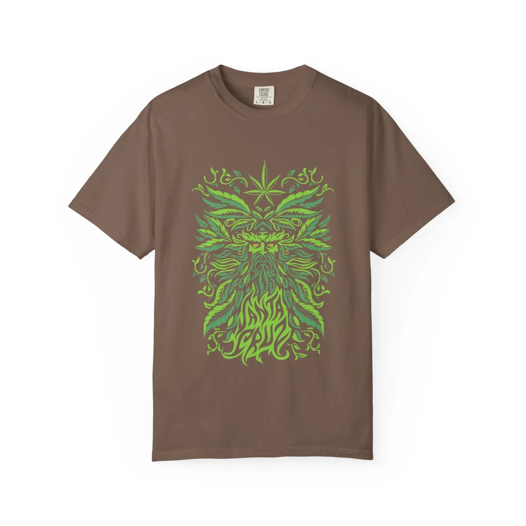 Santa Cruz Tee - Green Man Festival Cannabis Leaf Art - Sinful Threads