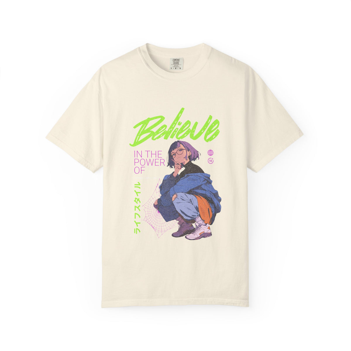 Kawaii Anime Tee - Believe Y2K Girl Design - Cute Gift