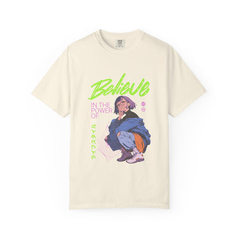 Kawaii Anime Tee - Believe Y2K Girl Design - Cute Gift