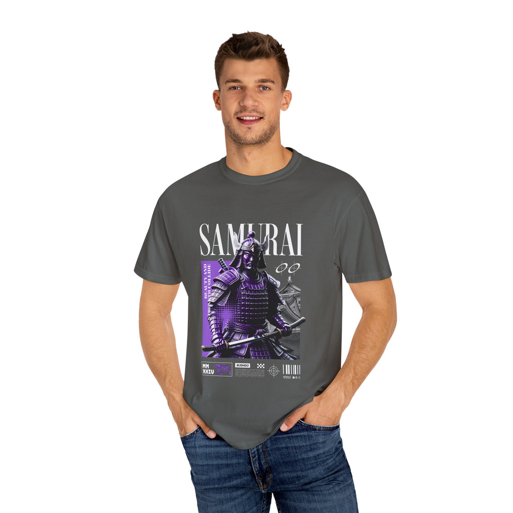 Samurai Warrior Tee - Purple Bushido Graphic - Perfect Gift - Sinful Threads