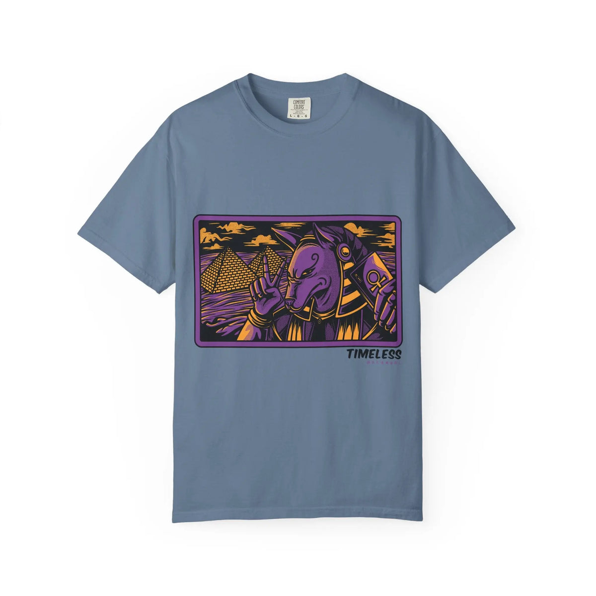 Anubis With Egyptian Pyramids and Timeless Graphic T-Shirt - Sinful Threads